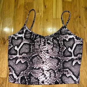 snakeskin pattern tank top